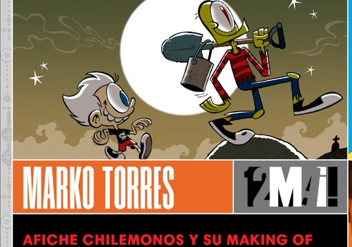 Afiche del evento "CHILEMONOS/MAI! 2024 | Marko Torres: Afiche Chilemonos y su making of | Workshop"