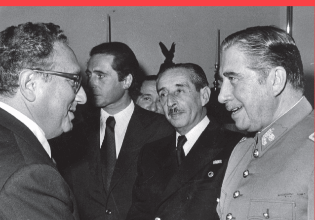 Afiche del evento "Lanzamiento libro “Pinochet desclasificado. Los archivos secretos de Estados Unidos sobre Chile”."