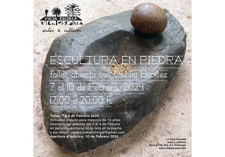 Afiche del evento "Taller de escultura en piedra"
