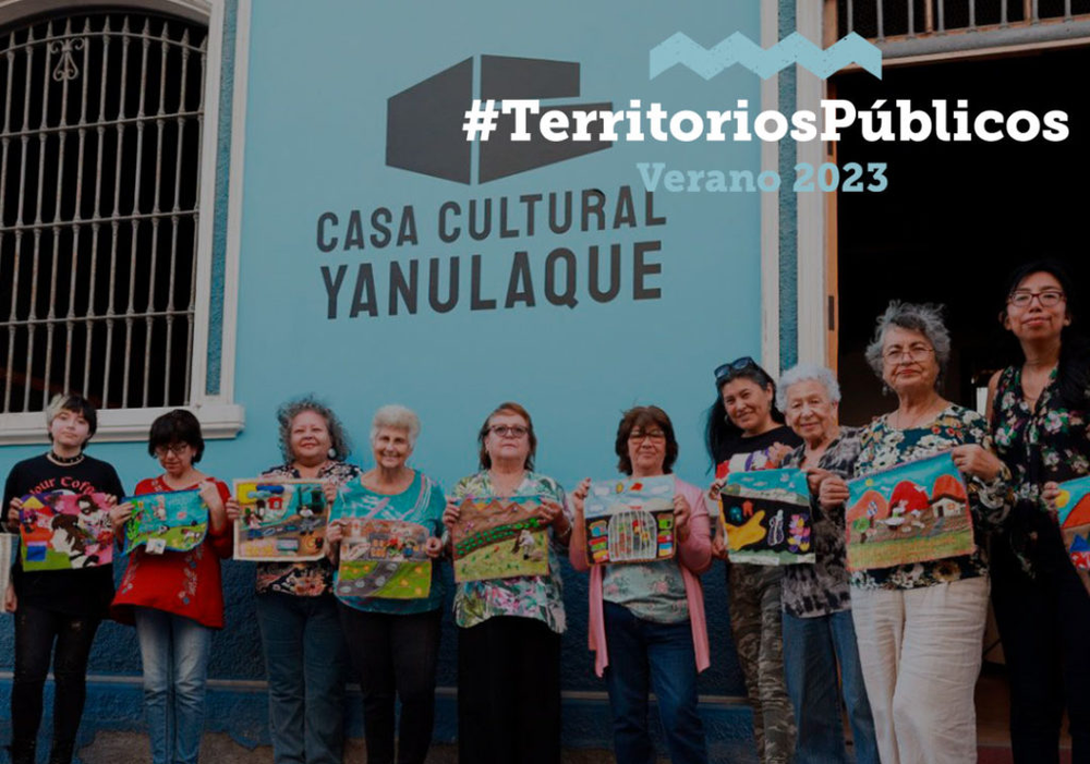 Afiche del evento "Exposición “Arpilleras” - Ciclo Territorios Públicos"