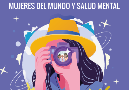 Afiche del evento "Exposición Mujeres del Mundo y Salud Mental en Chimkowe"