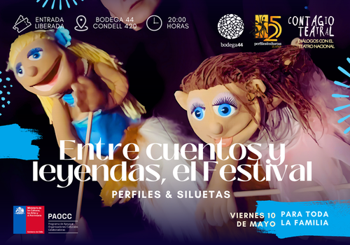 Afiche del evento "Contagio Teatral: Entre cuentos y Leyendas, el Festival"