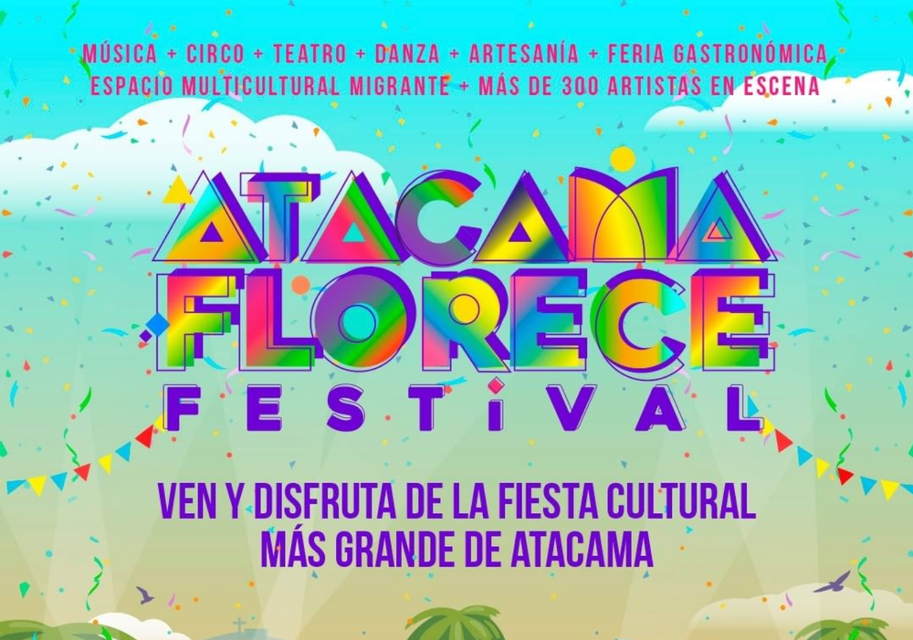 Afiche del evento "Festival Atacama Florece 2022"