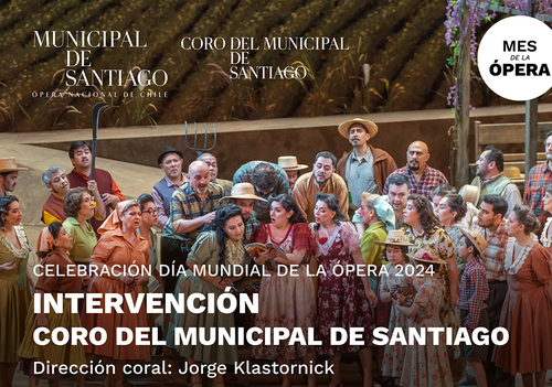 Afiche del evento "Intervención artística Coro del Municipal de Santiago"