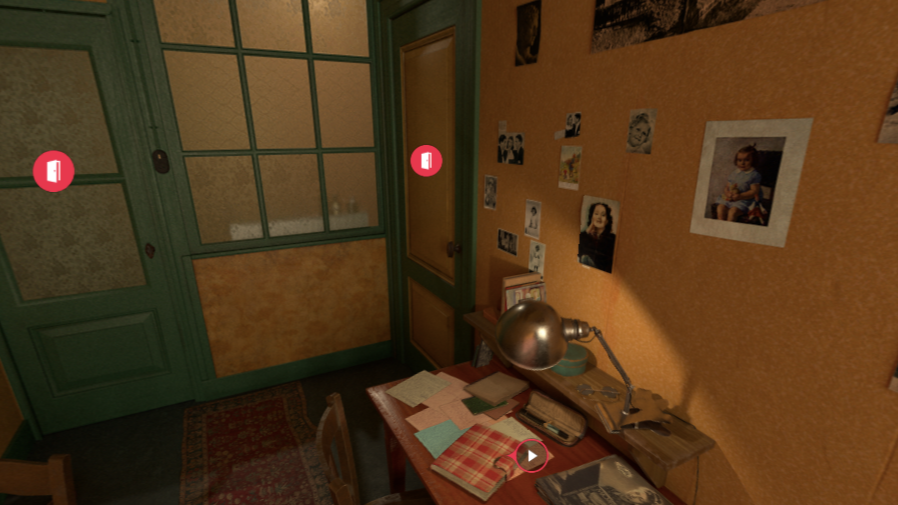 Afiche de "Recorrido virtual por el museo Casa de Ana Frank"