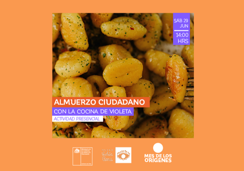 Afiche del evento "SUSPENDIDO// La Cocina de Violeta: Almuerzo Ciudadano"