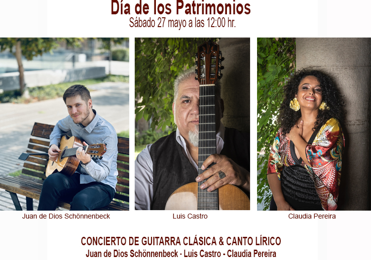 Afiche del evento "Concierto acustico de guitarra gratuito en Museo Ralli Santiago"