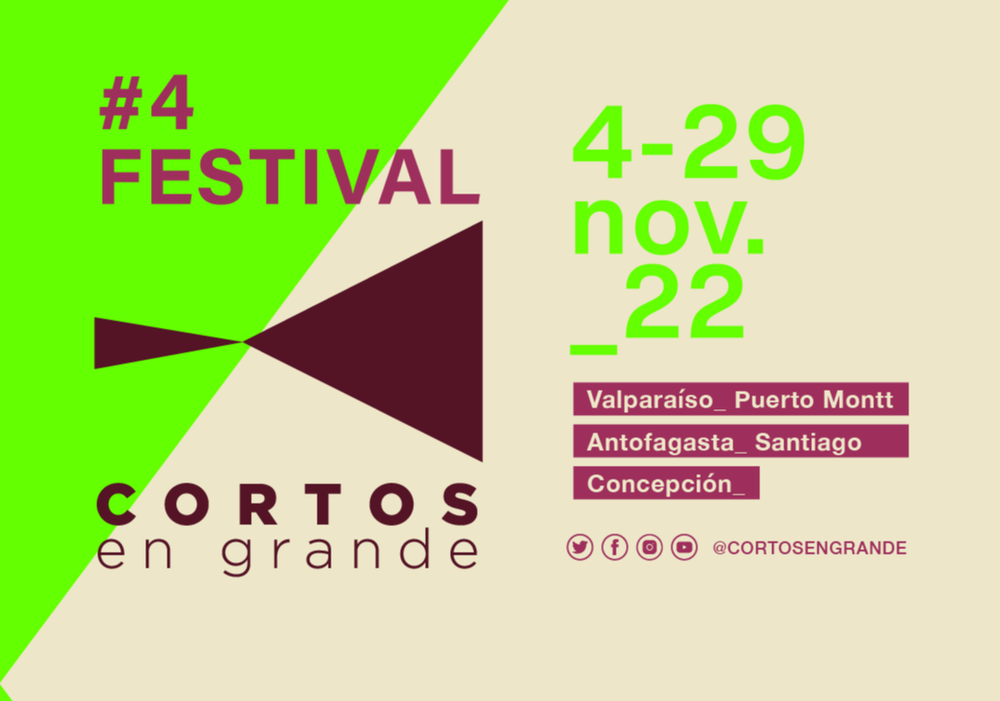 Afiche del evento "Cuarto Festival Cortos en Grande"