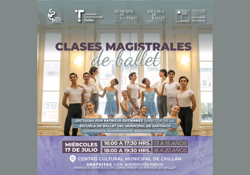 Afiche del evento "Clase magistral de Ballet en Chillán"