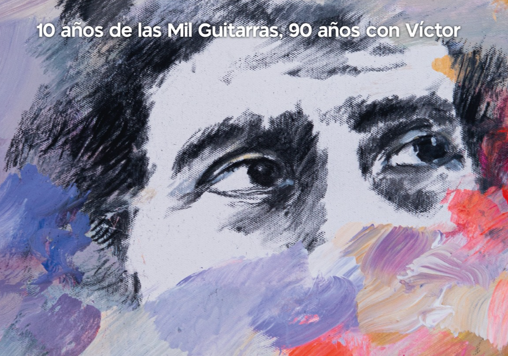 Afiche del evento "10ma versión de Mil Guitarras para Víctor Jara"