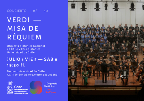 Afiche del evento "CONCIERTO N°10 - Réquiem de Verdi"
