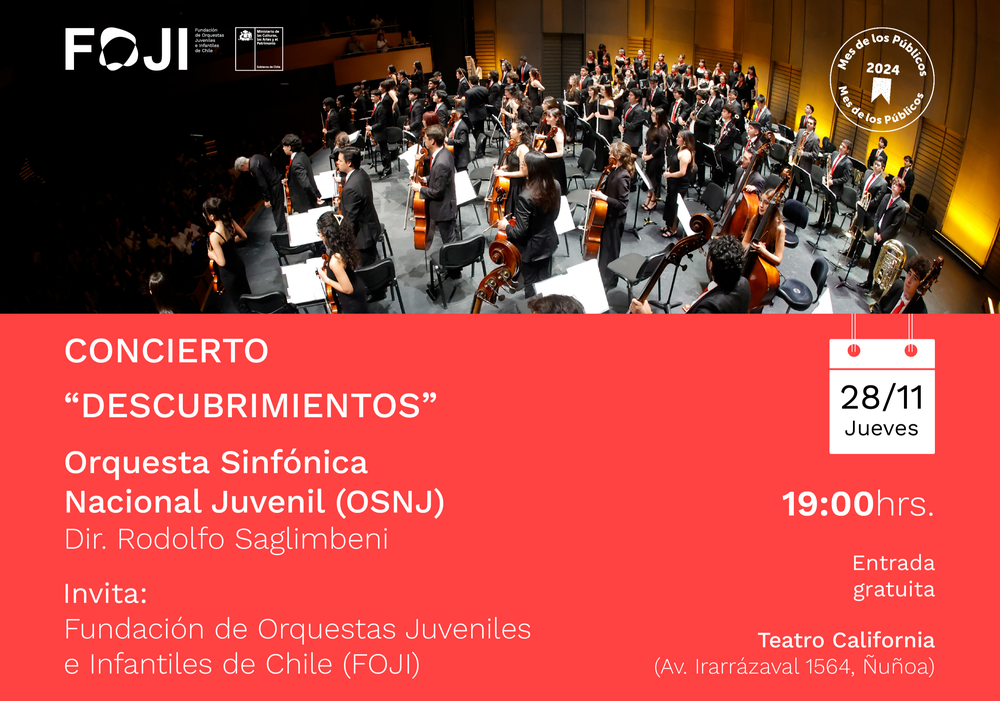 Afiche del evento "Concierto "Descubrimientos""