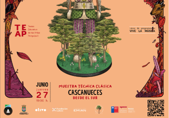 Afiche del evento "Muestra Técnica Clásica Cascanueces desde el Sur"