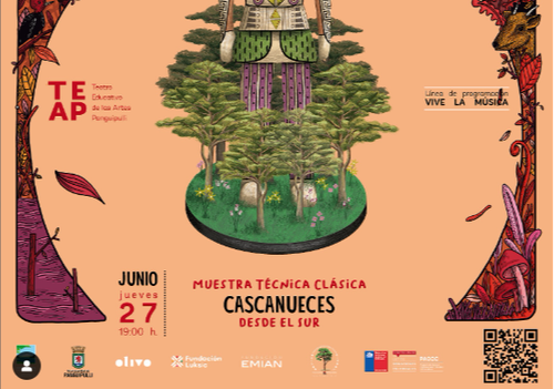 Afiche del evento "Muestra Técnica Clásica Cascanueces desde el Sur"