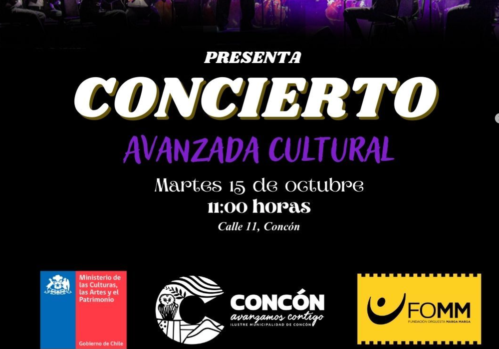 Afiche del evento "Orquesta Marga Marga en Concón"