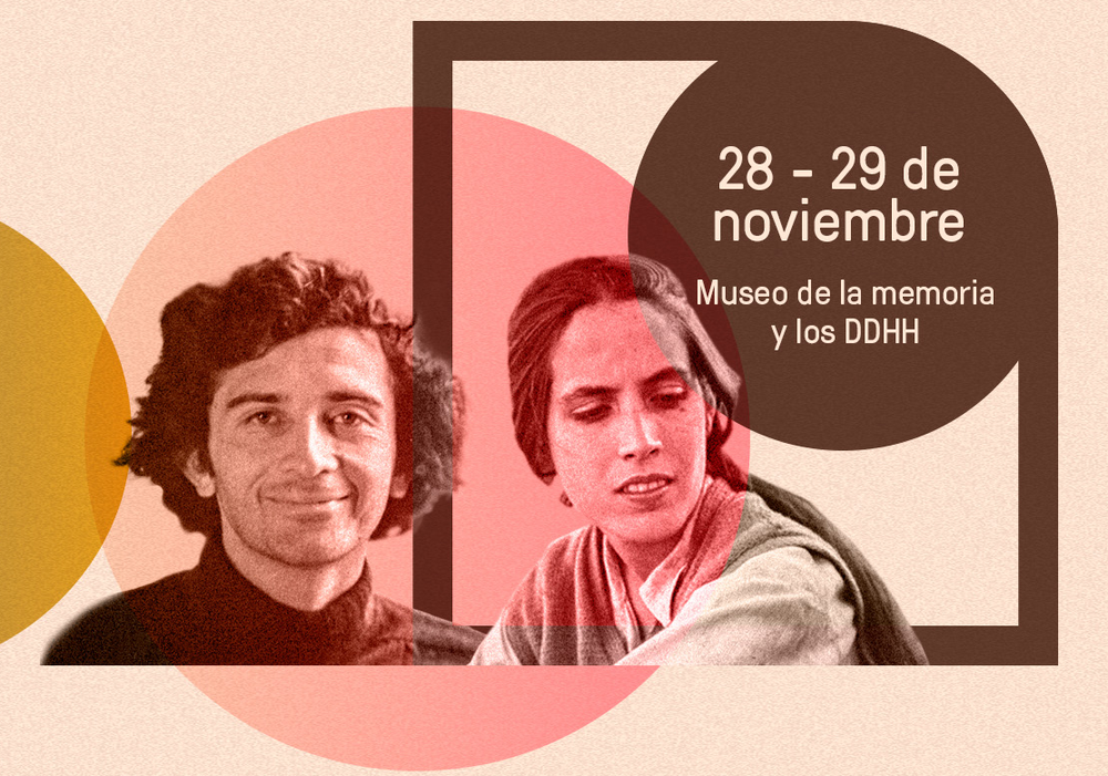 Afiche del evento "A 50 años de su detención: Museo de la Memoria y los DDHH conmemora a Carmen Bueno y Jorge Müller en el Día del Cine Chileno"