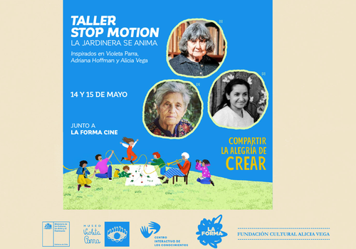 Afiche del evento "Taller de Stop Motion "La Jardinera se anima""