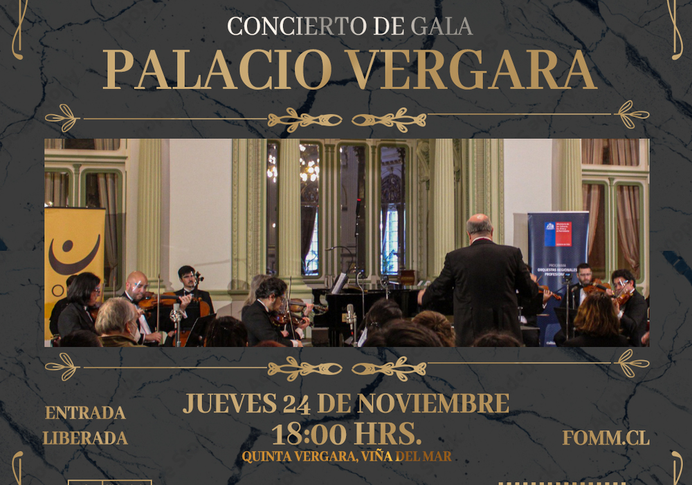 Afiche del evento "Concierto de Gala - Palacio Vergara"