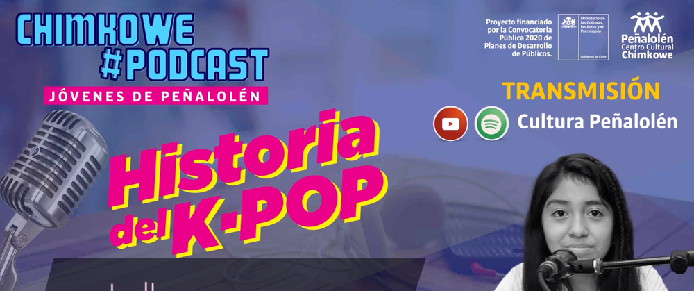Afiche de "Podcast: Historia del K-Pop - Centro Cultural Chimkowe"