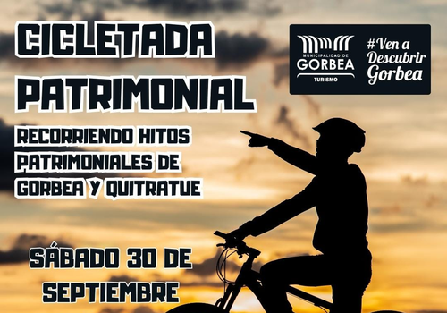 Afiche del evento "Cicletada Patrimonial en Gorbea"