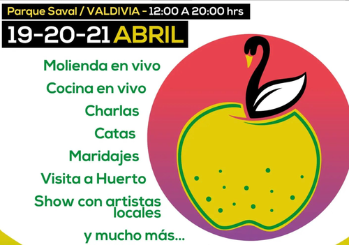 Afiche del evento "Primera Fiesta de la Manzana y la Sidra"