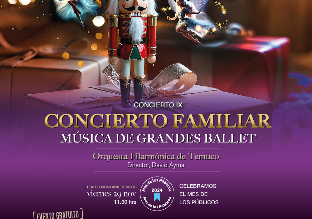 Afiche del evento "CONCIERTO MES DE LOS PÚBLICOS 2024 Teatro Municipal de Temuco"