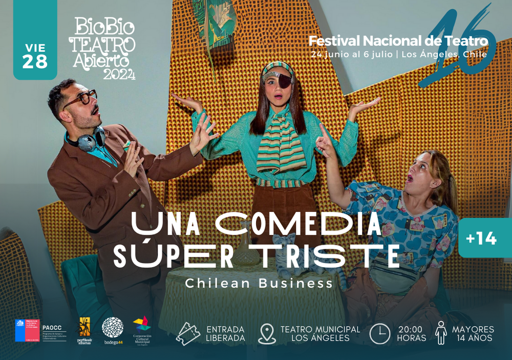 Afiche del evento "Festival Biobío Teatro Abierto: Una comedia súper triste"