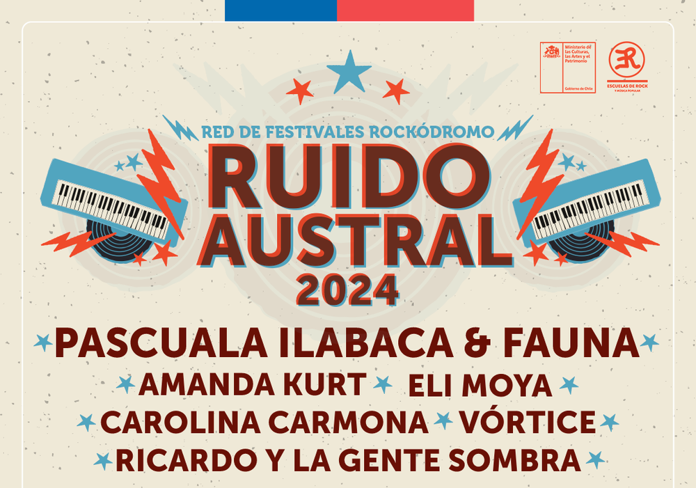 Afiche del evento "Festival Ruido Austral - Red de Festivales Rockódromo 2024"