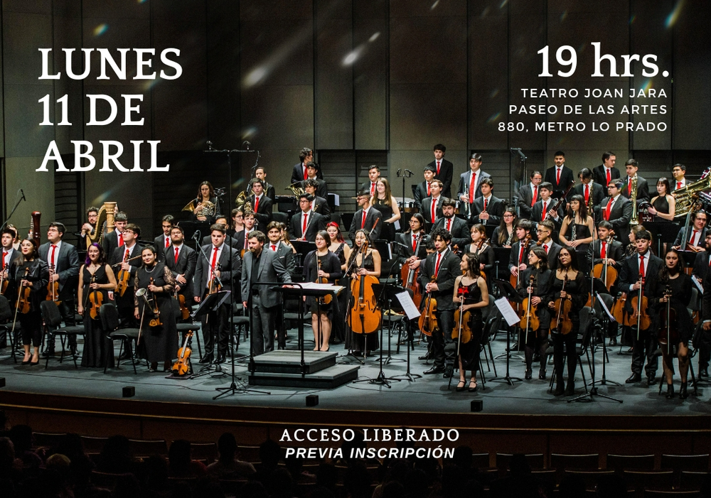 Afiche del evento "Concierto "Contrastes" de la OSNJ en el Teatro Joan Jara"