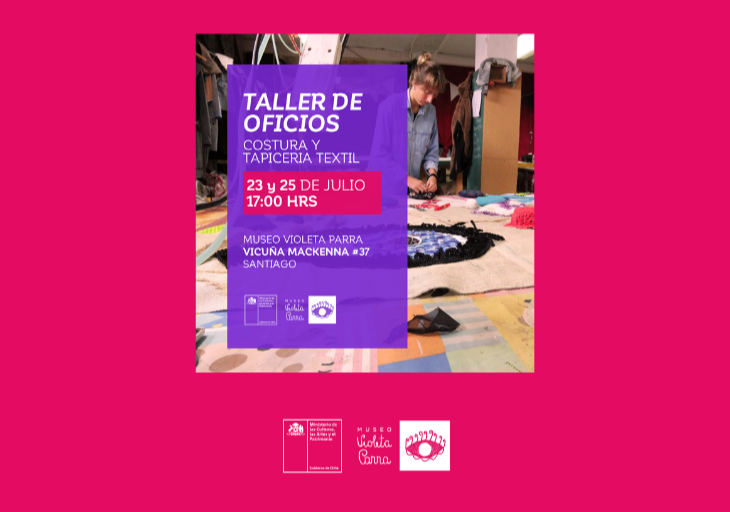 Afiche del evento "Taller de costura y tapicería textil (Sesión 1)"
