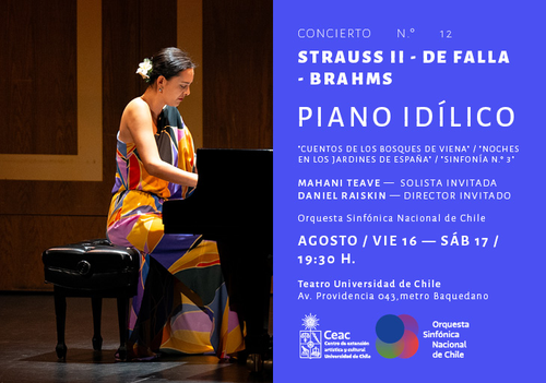 Afiche del evento "Concierto N°12 - Piano idílico"