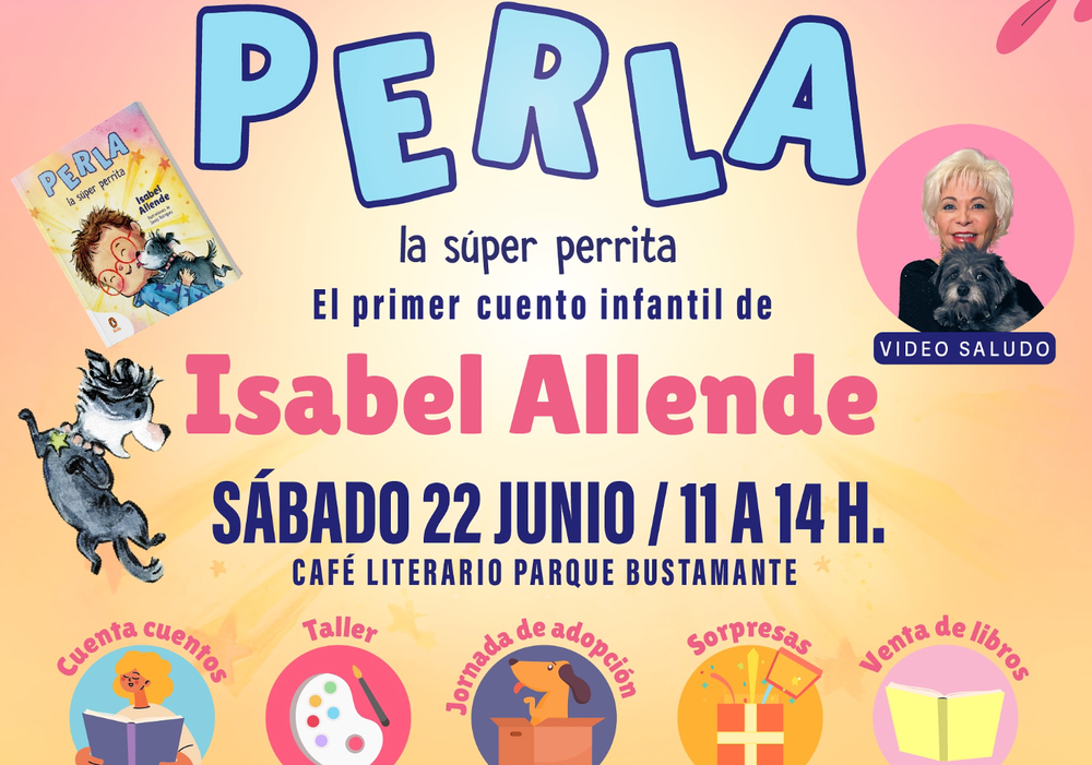 Afiche del evento "Lanzamiento Perla la Súper Perrita"