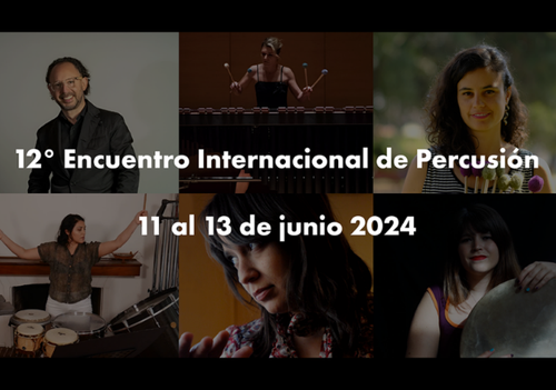 Afiche del evento "12° Encuentro Internacional de Percusión"
