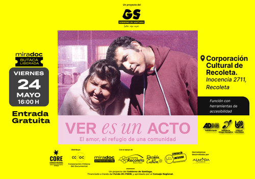 Afiche del evento "Documental "Ver es un acto" en Corporación Cultural de Recoleta"