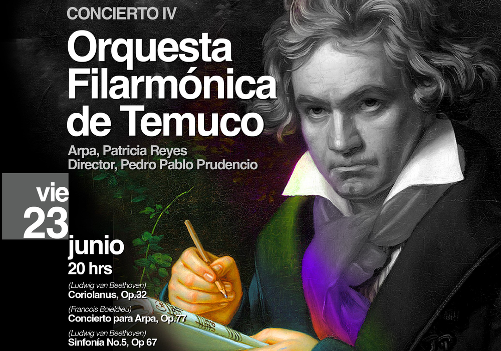 Afiche del evento "Concierto IV de Temporada Orquesta Filarmónica de Temuco"
