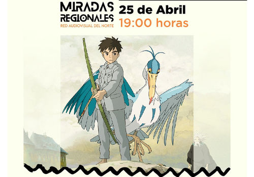 Afiche del evento "Miradas Regionales: Exhibición "El Niño y la Garza" en Salamanca"