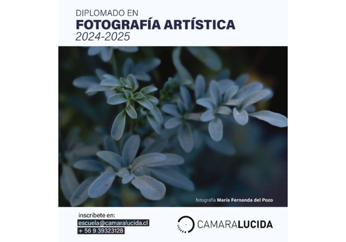 Afiche del evento "Diplomado anual en fotografía artística"