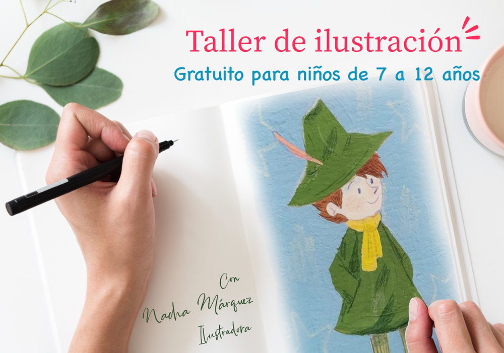 Afiche del evento "Taller de Ilustración para Niños de 7 a 12 años"