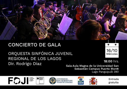 Afiche del evento "Concierto de Gala - Los Lagos"