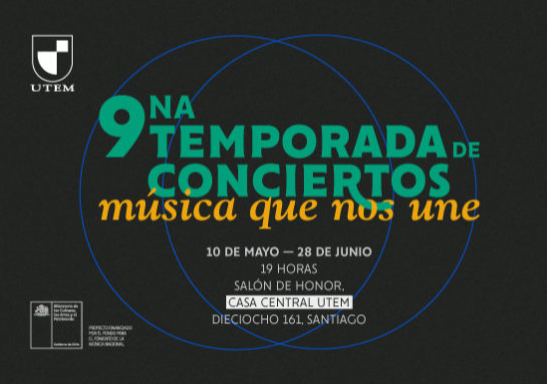 Afiche del evento "9na Temporada de Conciertos de la Universidad Tecnológica Metropolitana"