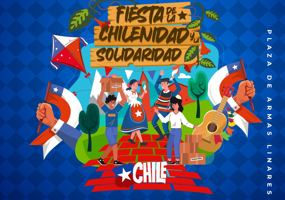 Afiche del evento "Fiesta de la Chilenidad y la Solidaridad Linares 2023"