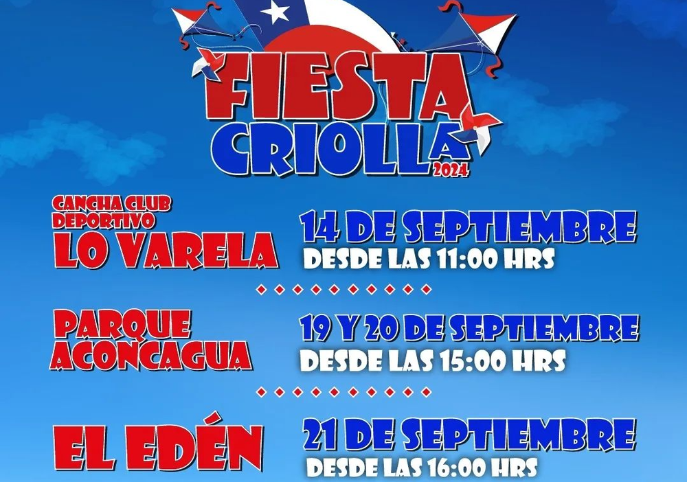 Afiche del evento "Fiestas Patrias en Quillota"