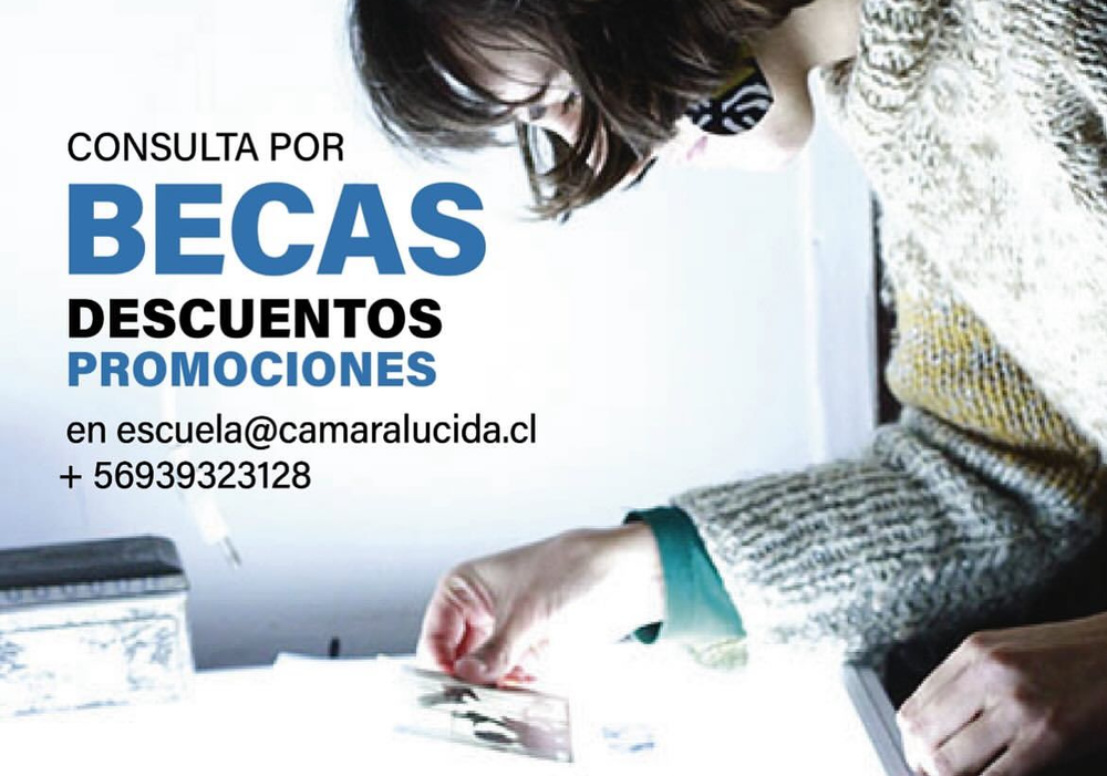 Afiche del evento "Medias becas curso de Fotografía"