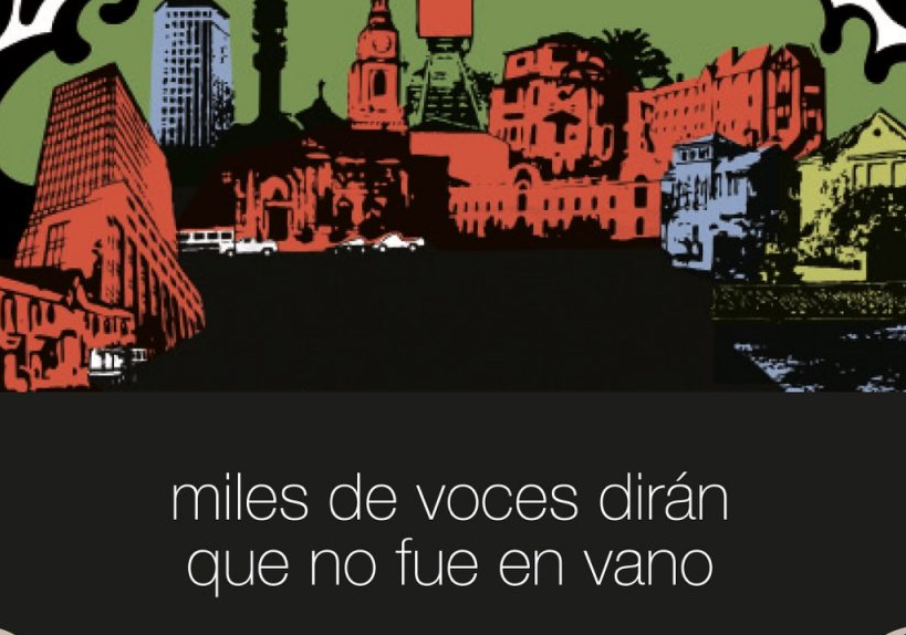 Afiche del evento "Concierto y lanzamiento del libro "Miles de voces dirán que no fue en vano""