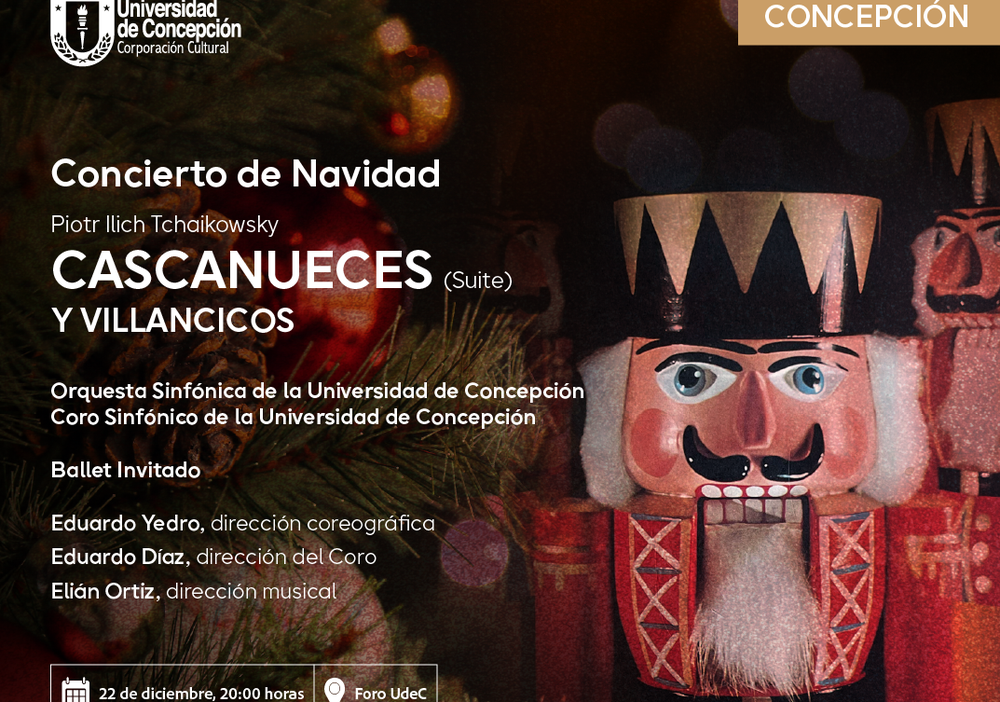 Afiche del evento "Concierto de Navidad en Foro UdeC Concepción"