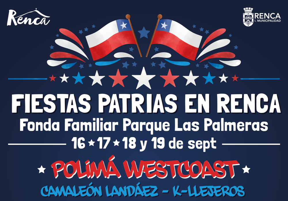 Afiche del evento "Fiestas Patrias en Renca"