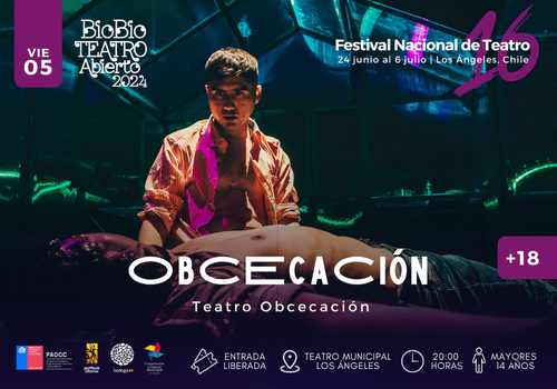 Afiche del evento "Festival Biobío Teatro Abierto: Obcecación"