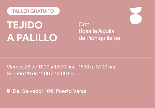 Afiche del evento "Taller gratuito | Crea un gorro de lana sin costura y a palillo circular con Rosalía Águila"