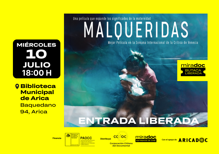 Afiche del evento "Malqueridas - Arica"