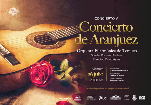 Afiche del evento "Concierto V de Temporada - Orquesta Filarmónica de Temuco"